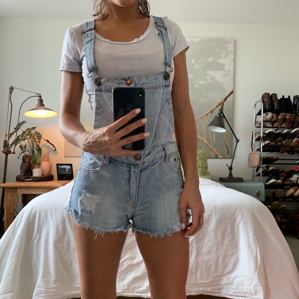 XS Light Wash Overalls